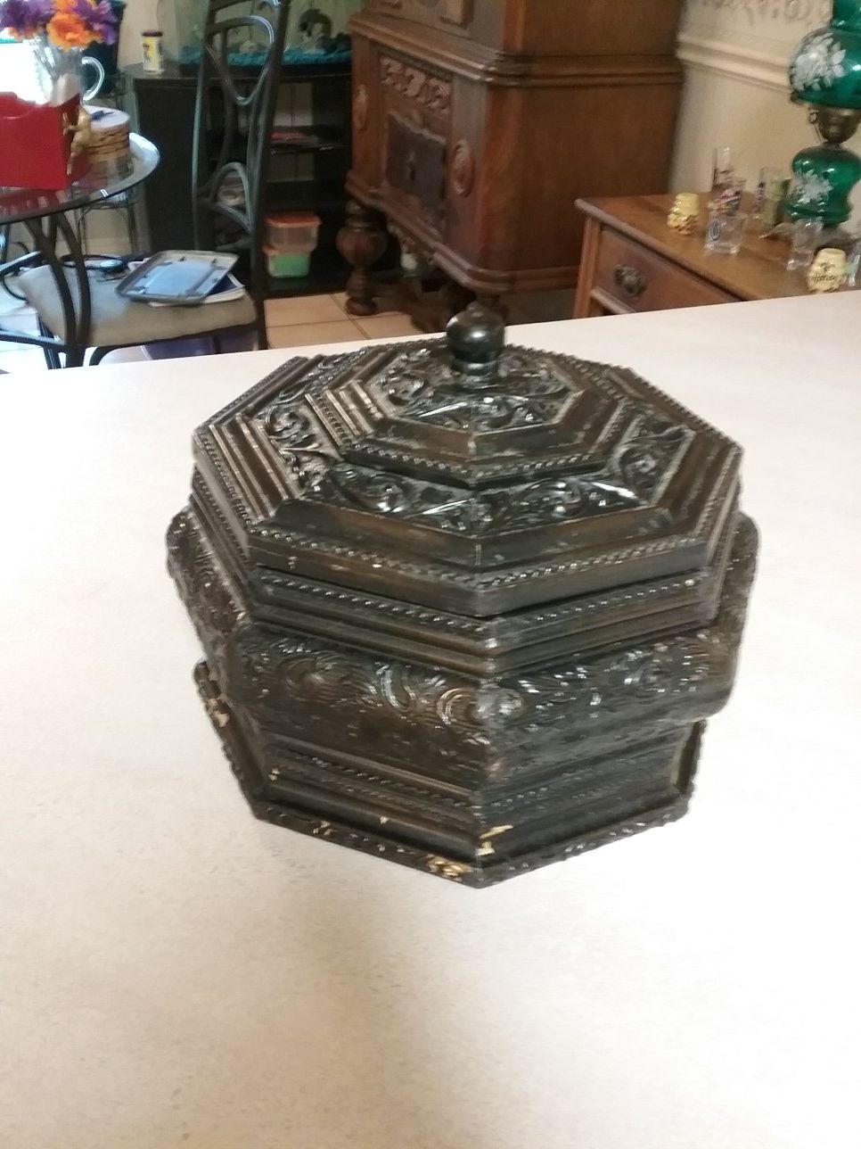 Very old octogon box