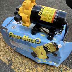 Lippert Components Flow Max 12V RV Water Pump, 3.0 GPM, 50 PSI, 9.5 Max Amp, Self-Priming, Screen Fi