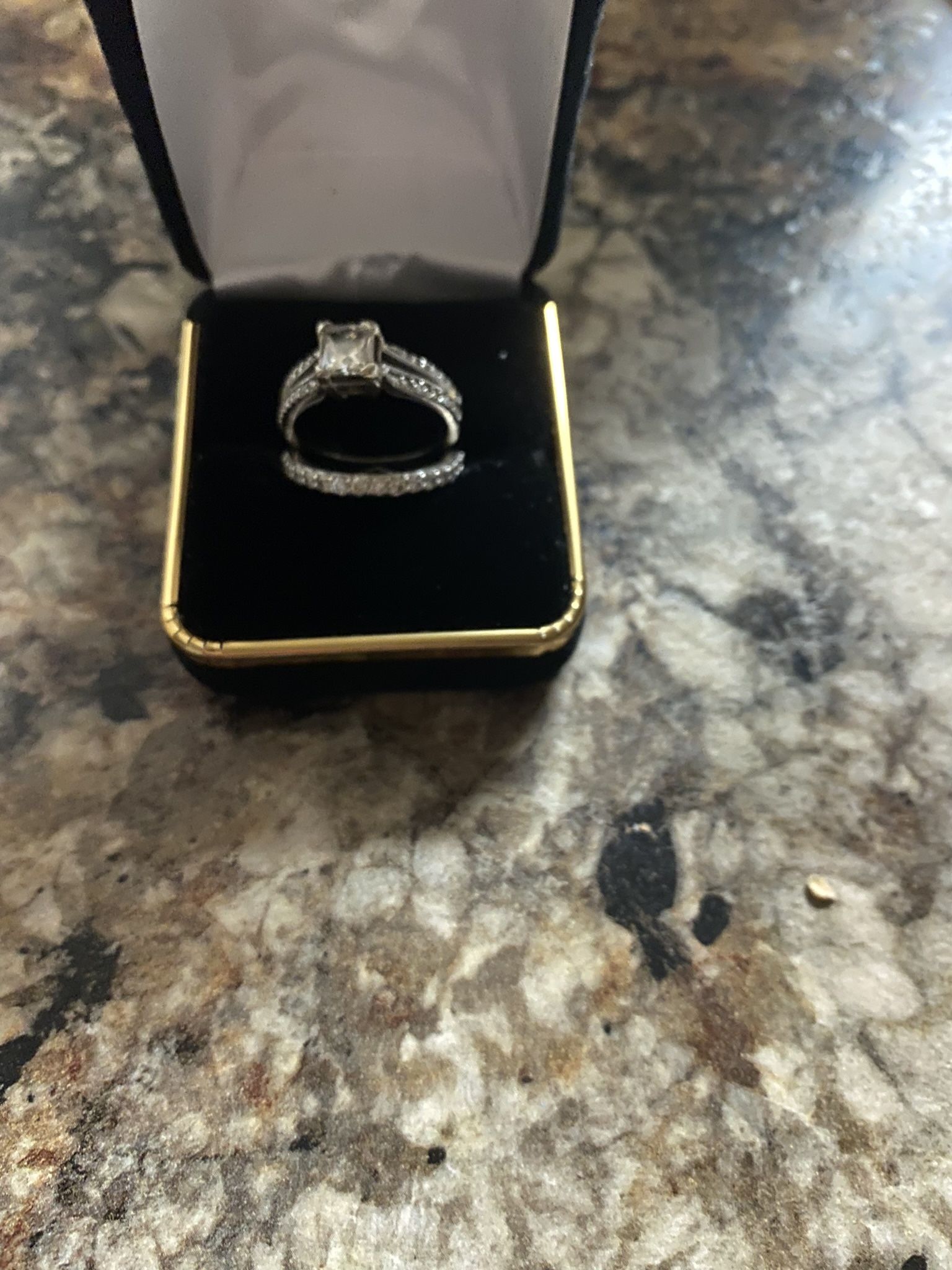 Engagement Ring W/ Vera Wang something blue Wedding Band