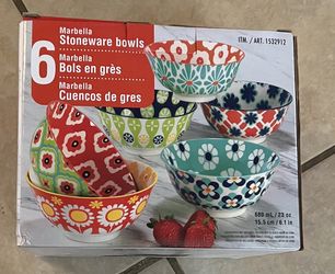 Marbella Stoneware Bowls Brand New