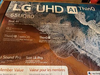 LIKE NEW IN BOX! 65” 4K Thin Smart AI TV