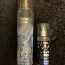 Retired Discontinued Bbw Fragrance Mists DREAM BRIGHT & SALTWATER BREEZE