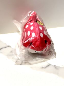 Motorized Red Polka Dot Plush Whale Battery Operated Rolling Toy NIP