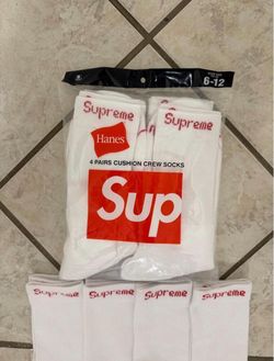 Supreme x Hanes Cushion Crew Socks 4-Pack