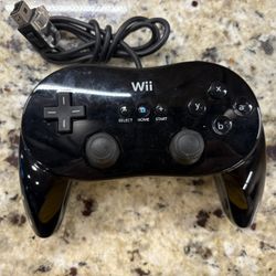 Official Nintendo Wii Pro Controller Classic Black RVL-005 OEM