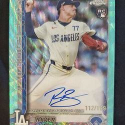 2025 Topps Chrome River Ryan Aqua Wave Auto /199