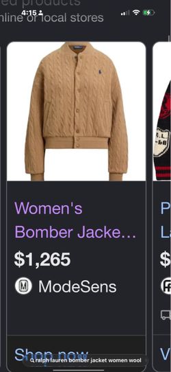 Polo Ralph Lauren Women's Cable-Knit Bomber Jacket