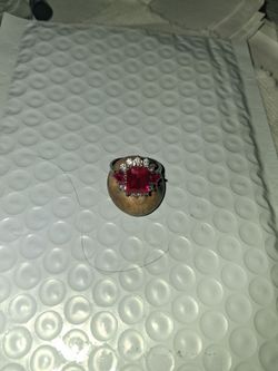 Silver Ring 925 With Rubi Stone. Size 6 nice and beautiful