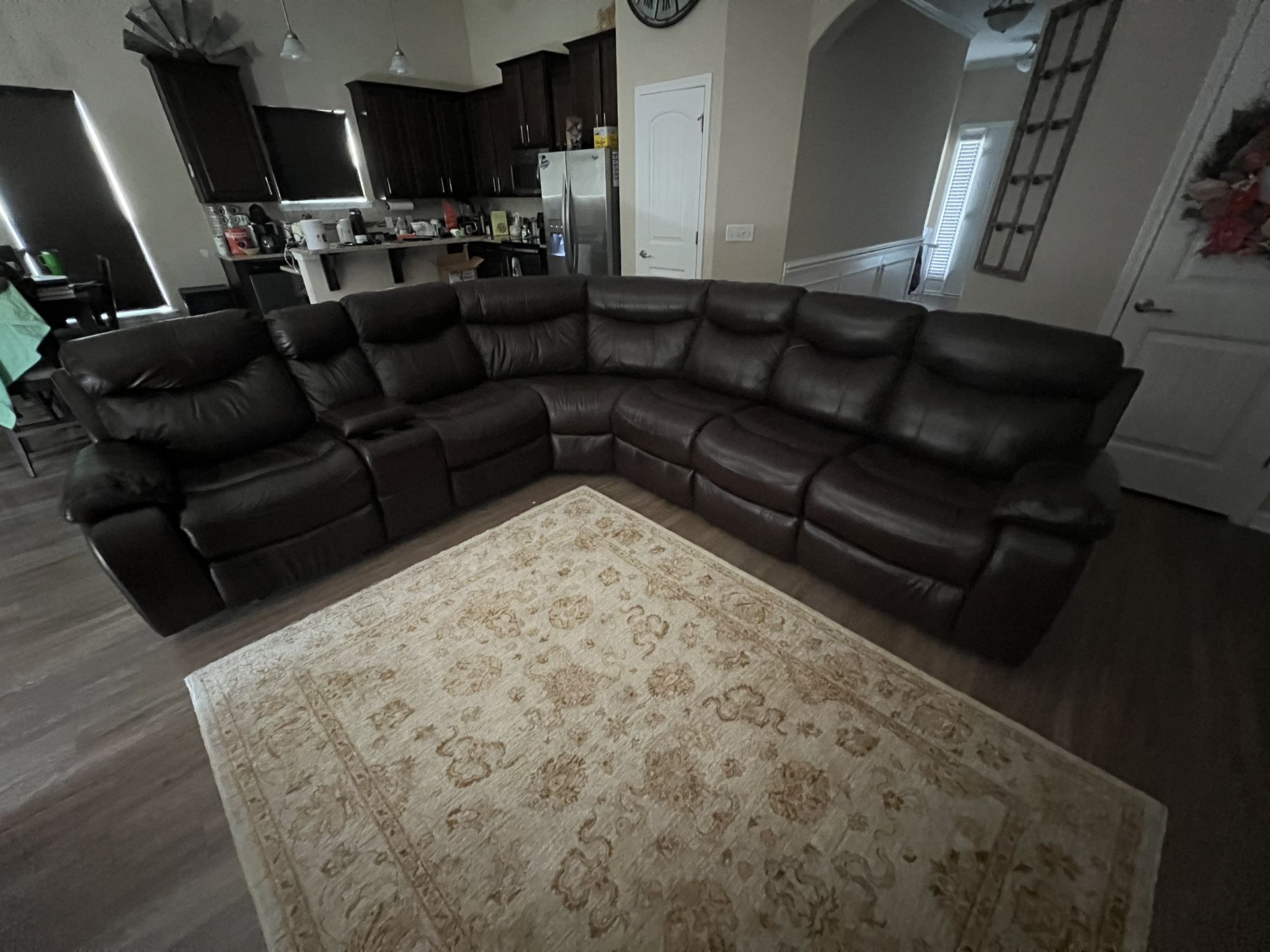 Havertys Leather Sectional Wrangler