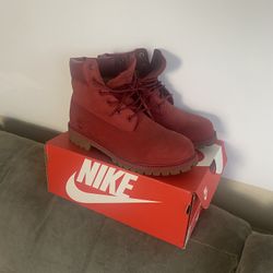 Red Timberlands US Size 6