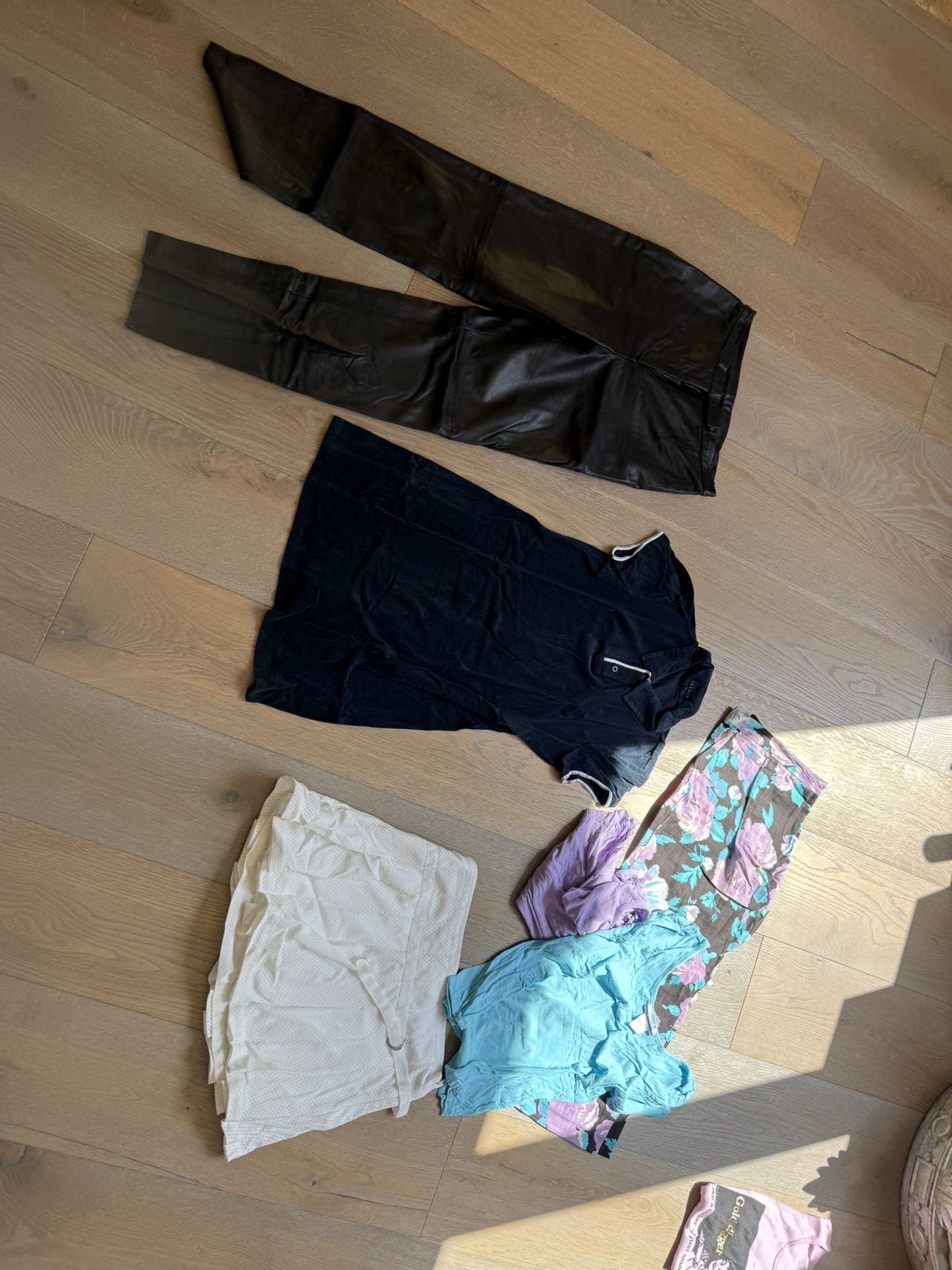 Free Leather Pants Size 10,Theory Terry Cloth Dress, Tennis Skirt