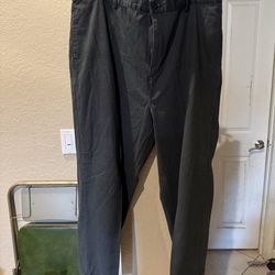 Old Navy Plain Front Khakis Dark Grey 44x30
