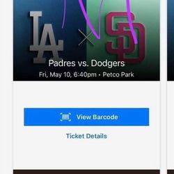 4 Tickets To Dodgers At Padres Is Available 