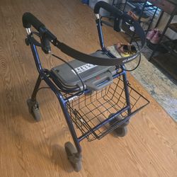 Walker with Flip-Up Seat