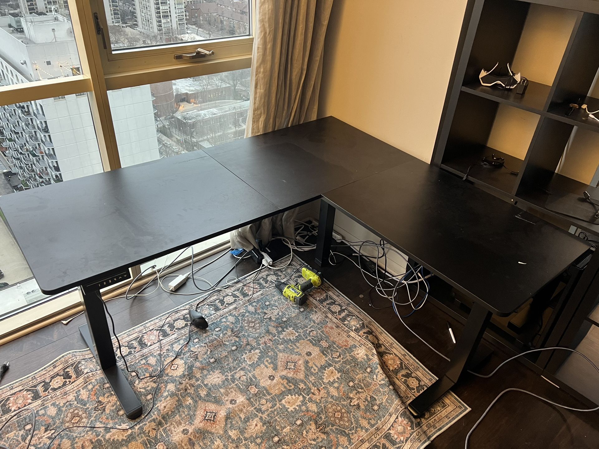 Electric Standing L-shaped desk