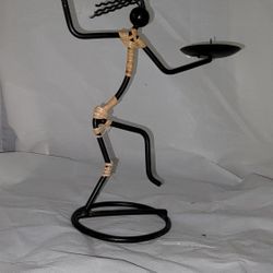 Iron Figurine Candle Holder 