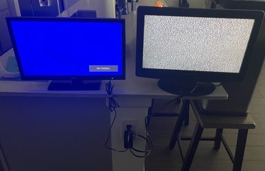 Two Flat Screen Computer Monitors