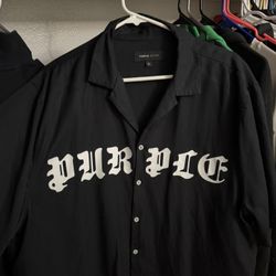 Purple Brand Button Up 