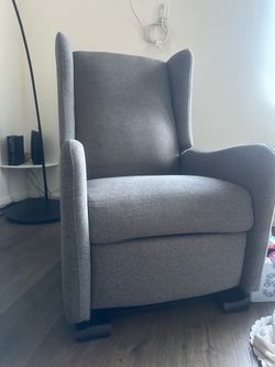 Gray nursery glider rocking chair