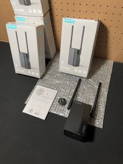 Rockspace WiFi Extenders Signal Booster for Home, AX1800 WiFi 6 Range Extender up to 1500 sq. ft and 35+ Devices, Dual Band and Antennas WiFi Repeater