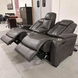 Ashley Power Reclinings Loveseats With İnterest Free Payment Options 