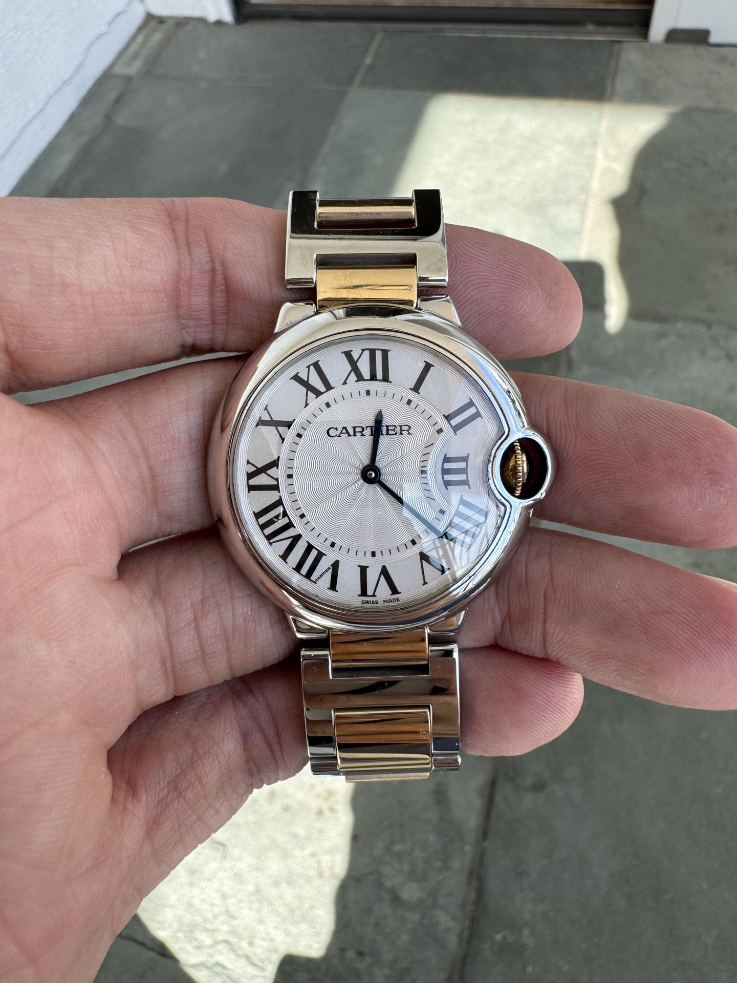 Cartier Ballon Blue 18k & Stainless Watch 3005 Medium...