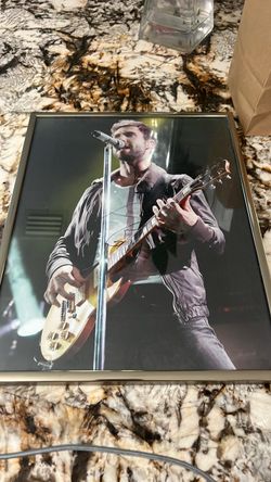 Framed, Autographed photo of Adam Levine  Concert Photo