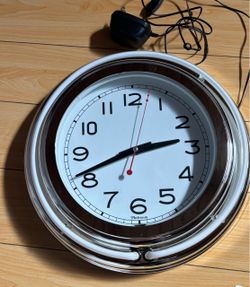 Wall clock with neons light