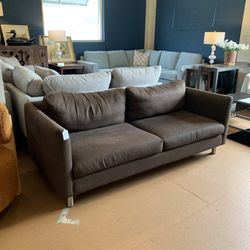 Low Modern Brown Loveseat