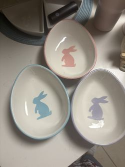 3 Decoration Easter Egg Bowls