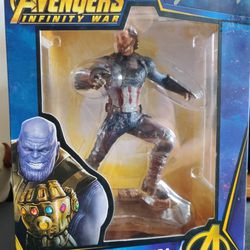 Diamond Select Toys Marvel Gallery: Avengers Infinity War Movie Captain America PVC Diorama Figure

