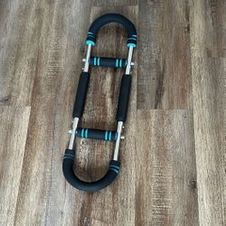 Arm Trainer Chest Workout for Men Portable Spring Resistance Equipment with Adjustable Shoulder Straps for Home Gym — 90-120lb