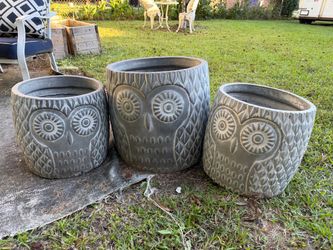 Ceramic Owl Planters