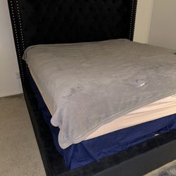 KING SIZE BED FRAME & BOX SPRINGS