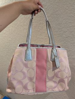 Coach Signature Canvas Tote Bag Pink