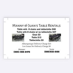 Table Rentals
