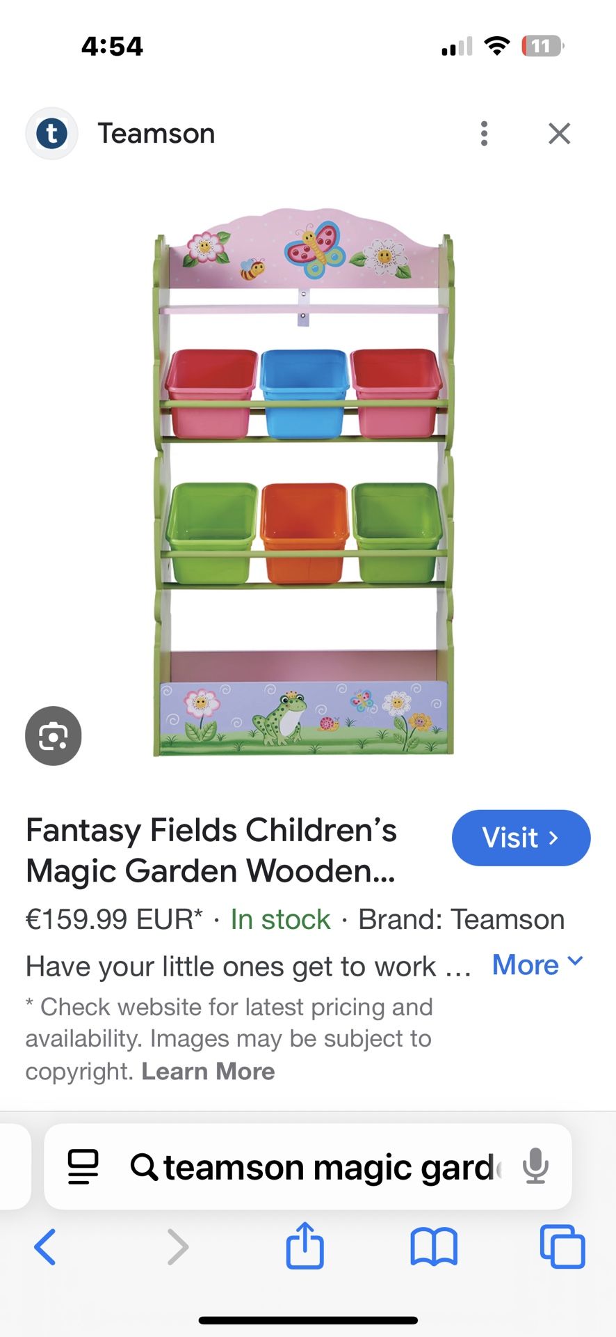 Fantasy Fields Magic garden Wooden Toy Organizer
