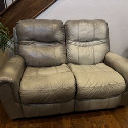 Leather Recliner Sofa & Loveseat, Coffee Table Set Included