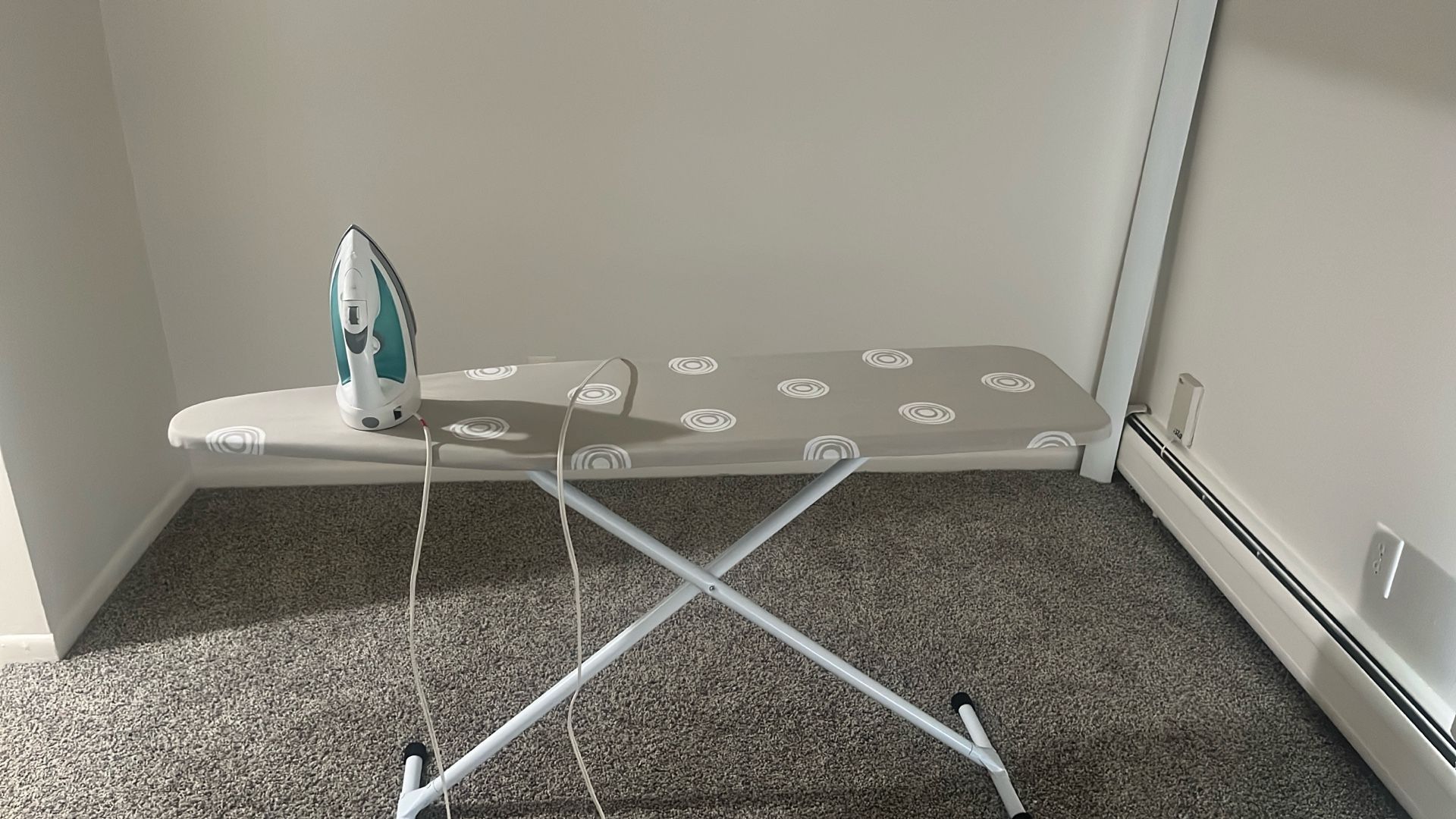 both the table and the iron