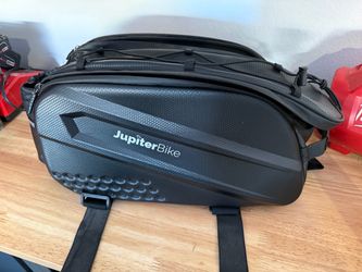 JupiterBike Rear Rack Bike Bag with Lock and Cargo Rack