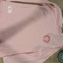 Pink Chrome Hearts Long Sleeve Shirt Size L