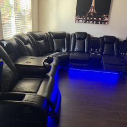Leather Recliner Couch 