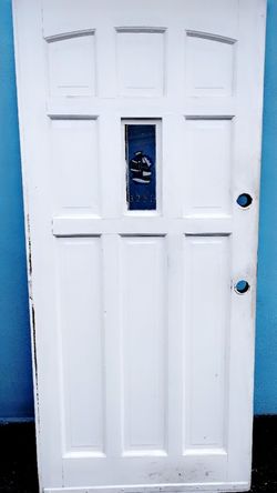 Solid Hard Wood, Stained Glass, Door 36"