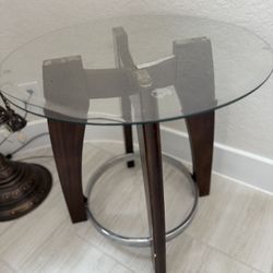 Glass side table 
