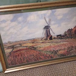 Framed  Art--Holland / tulips ~24x35"