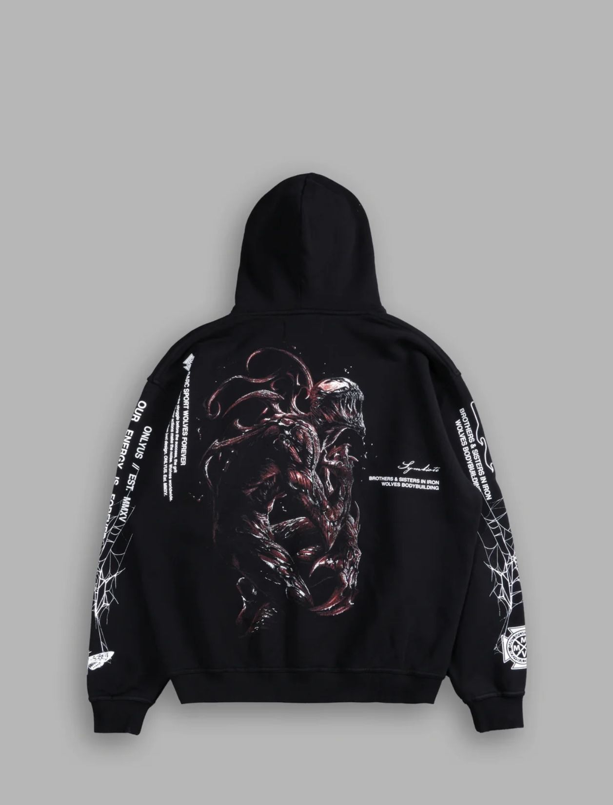 DARCSPORT CARNAGE "P" HOODIE IN BLACK SIZE M AND L AVAILABLE