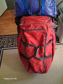 Large Red Rolling Duffle Bag