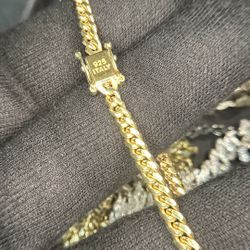 7in Gold Over Sterling Silver Miami Cuban Bracelet 