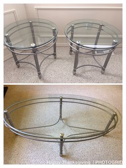 Coffee table with 2 side tables