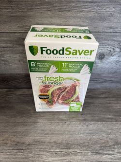 FoodSaver  Vacuum Seal 5 Rolls Combo Pack 2- 8" & 3- 11" Rolls Clear - NEW